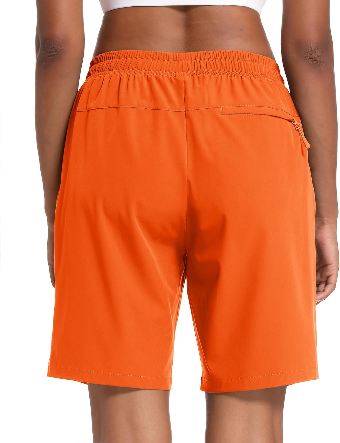 MAGCOMSEN Women's Hiking Shorts Lightweight Quick Dry 8" Golf Shorts Water Resistant with 3 Zipper Pockets - Image 2