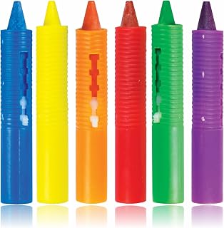 AZEEZ Plastic Crayons For Kids Bath Crayons Non Toxic Multi Colored Washable Pencil Crayons Set For Children To Write On Baths And Tiles Develop Creativity And Imagination In Toddlers (Pack Of 6)