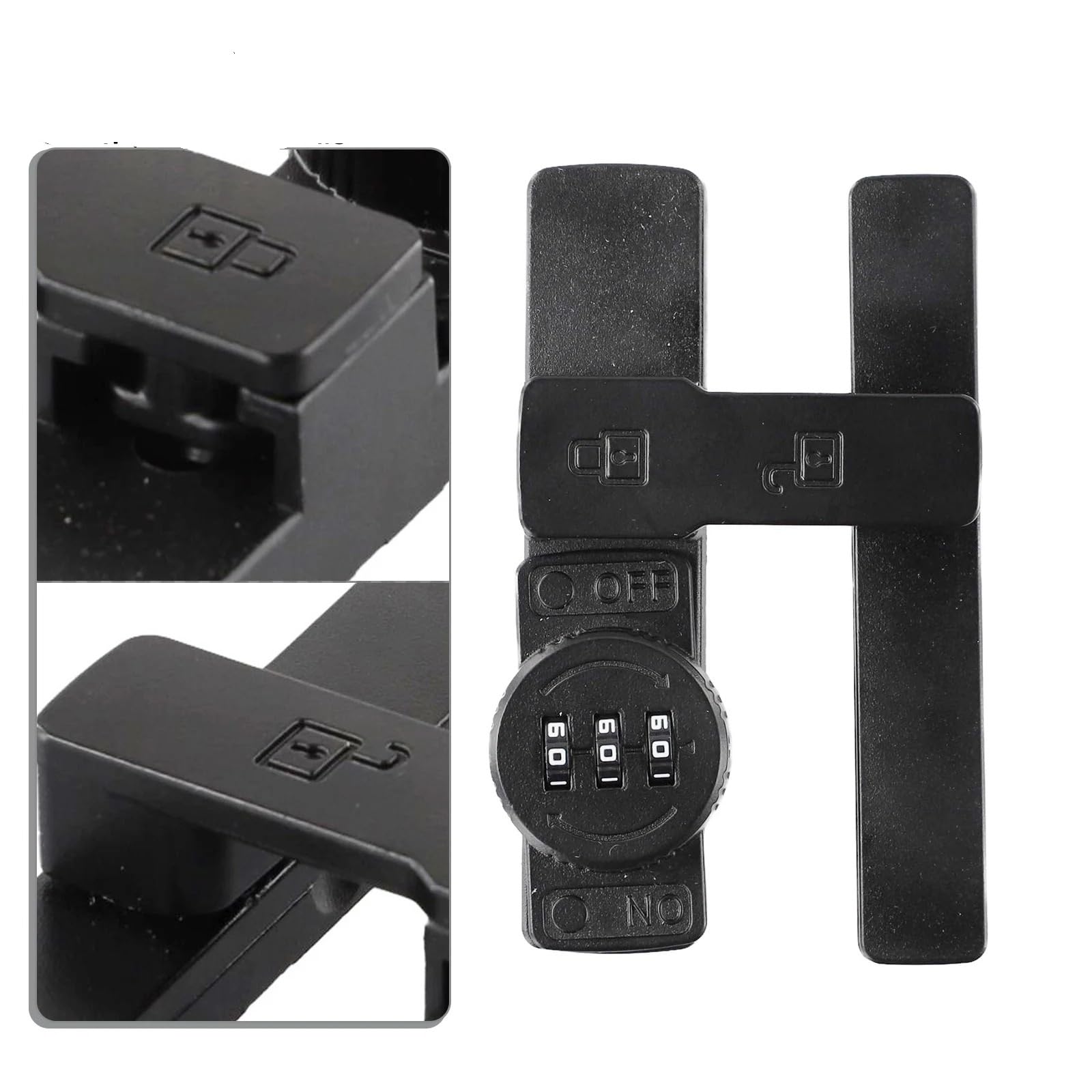 1 pestillo de Puerta corredera de 180 Grados, Cerradura con contraseña, pestillo de Puerta Interior, Cerradura de Puerta, Hebilla Luminosa.(Motor with Bracket)