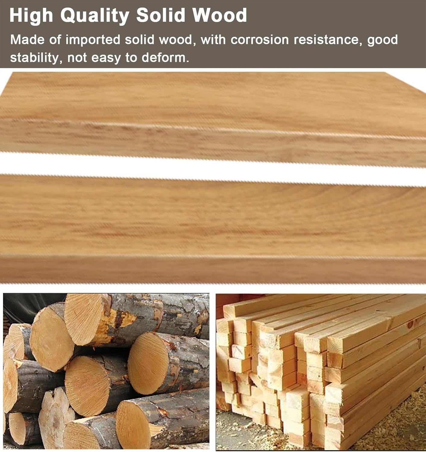 Natural H Shape Door Handle,Wooden Entryway Barn Handle with Fitting,Rectangular Glass Bathroom Push Pull Handle Set,for Sauna Room (Size :40cm (16"))