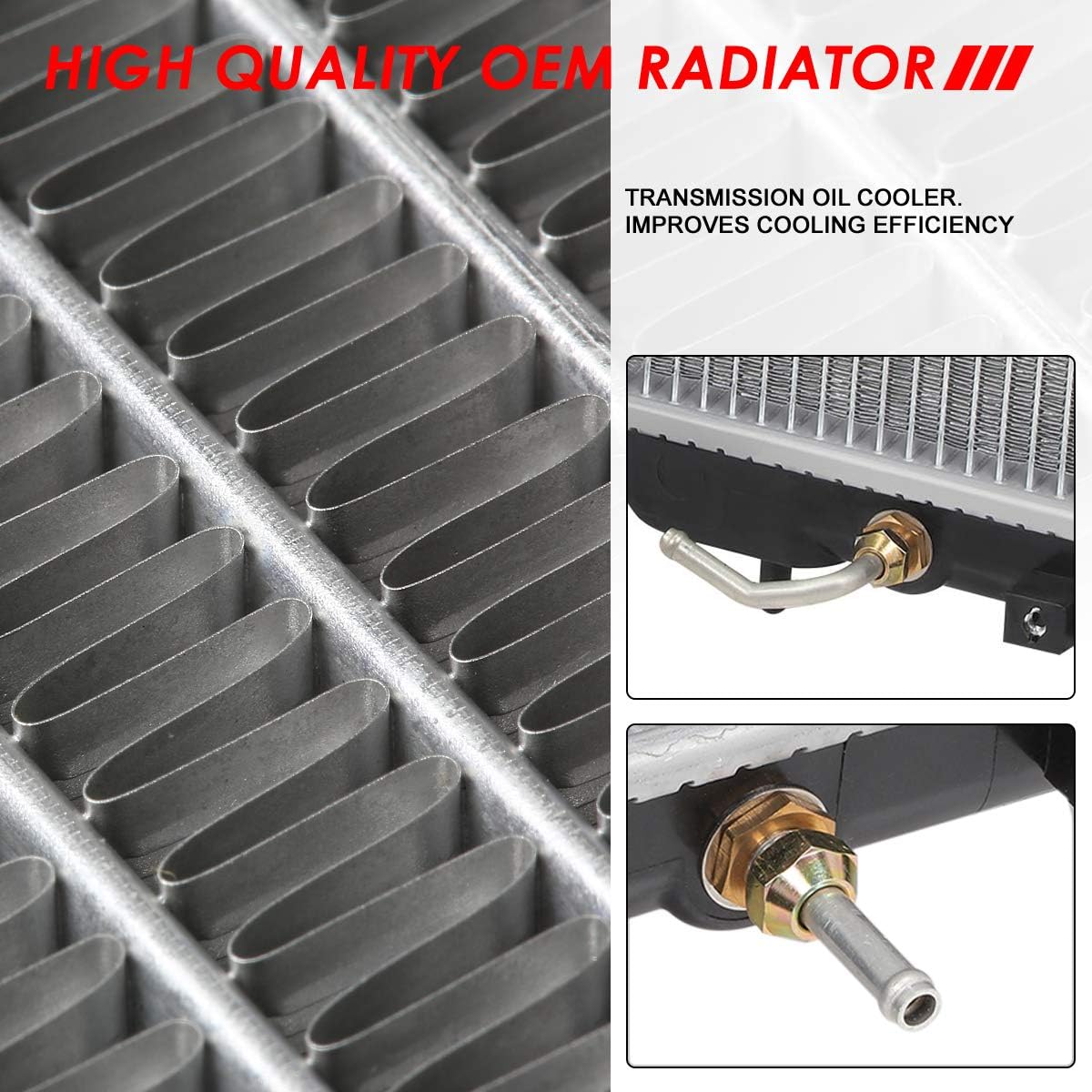 Auto Dynasty Radiator Compatible with 1999-2003 Mitsubishi Galant AT, DPI 2720 Factory Style 1-Row Cooling Radiator, Aluminum Core