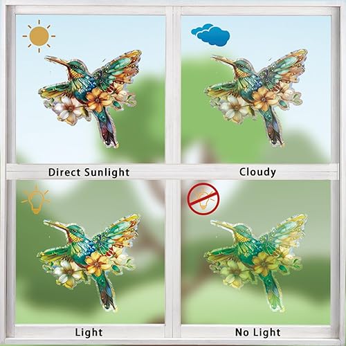 Miniatura 6 de 12 calcomanías para ventana para evitar golpes de pájaros, adhesivos anticolisión, calcomanías de ventana de reflejo de arco iris, calcomanías