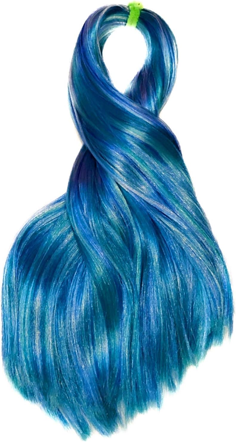 Kiwi Nylon Doll Hair for rerooting Dolls and Wig Making, 1/2 Tress -20gm, DIY/BJD/MLP/Barbie/Blythe/Monster High (Blues Clues)