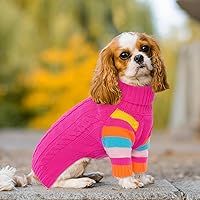 Vista 44 de Suéteres XXL elásticos para perros, suéter de punto de cuello alto para perros extra grandes, suéteres para perros de tamaño grande, suéter cálido