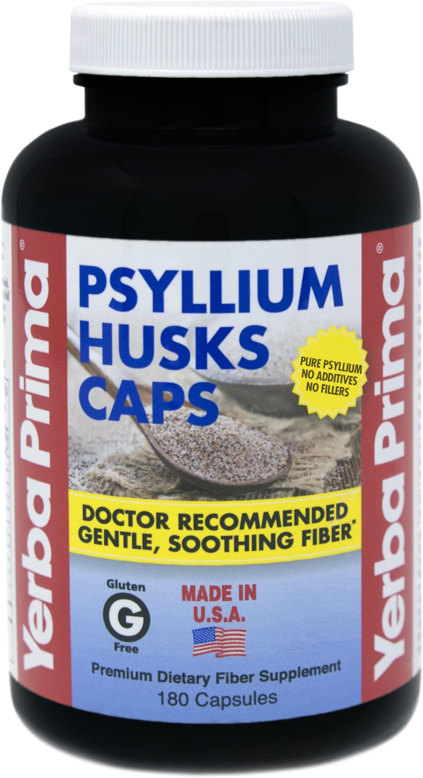 Psyllium Husks Caps, 180 Capsules