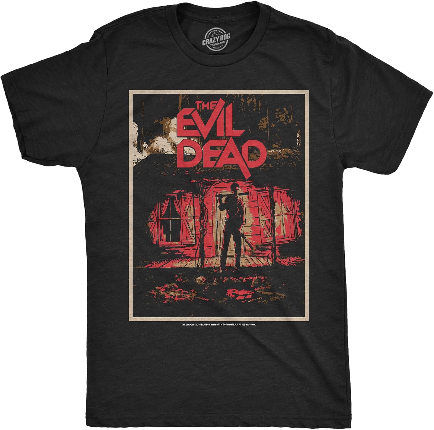 Mens Evil Dead 2 T Shirts Funny Horror Movie Tees for Guys