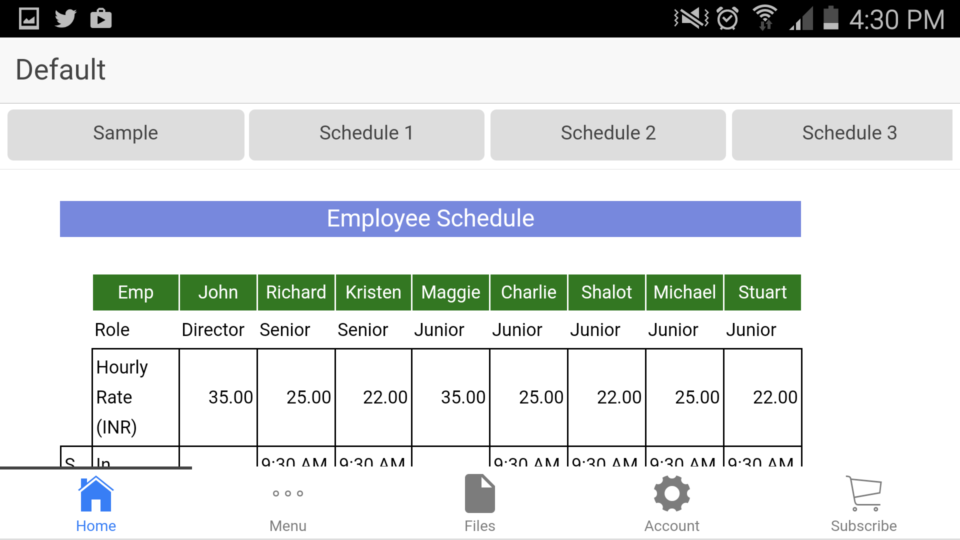 Employee Schedule Pro App on Amazon Appstore