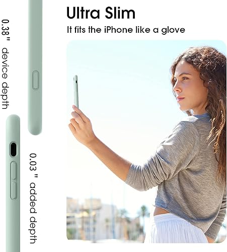 Miniatura 4 de Vooii Funda protectora para iPhone 11, de silicona líquida suave y delgada, de cuerpo completo, funda protectora para iPhone 11 (con forro de