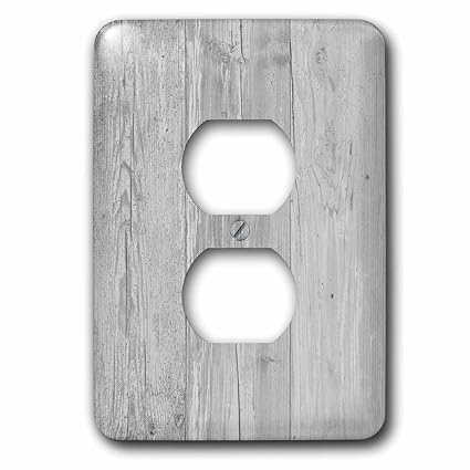 3dRose lsp_203980_6 Print of Country Gray Barn wood 2 Plug Outlet Cover, Multicolor