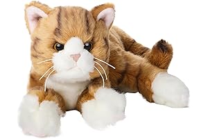 Captivating 15-Inch Orange Kitty: A Realistic Tabby Cat Plush