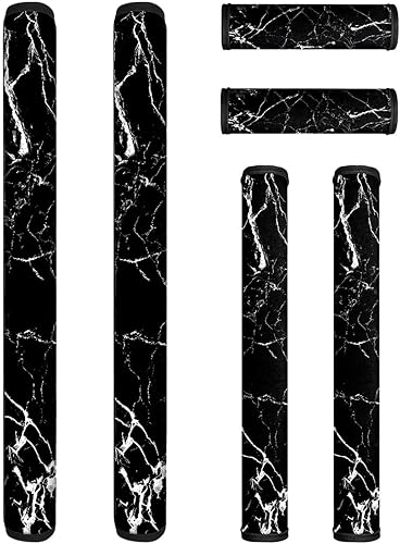 Vista 84 de Juego de 6 fundas protectoras para manijas de puerta de refrigerador con diseño de esqueleto divertido, guantes de cocina para nevera, microondas