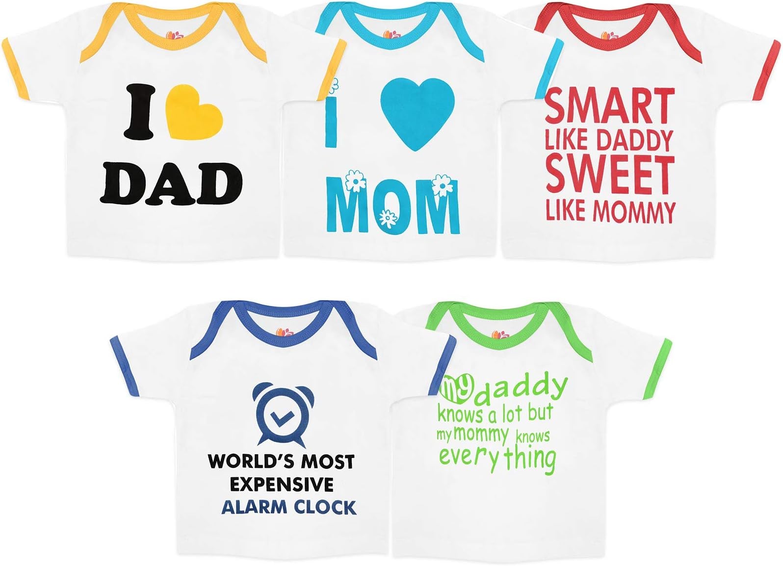 Orange and OrchidUnisex Plain Regular Fit T-Shirt (Pack of 5)