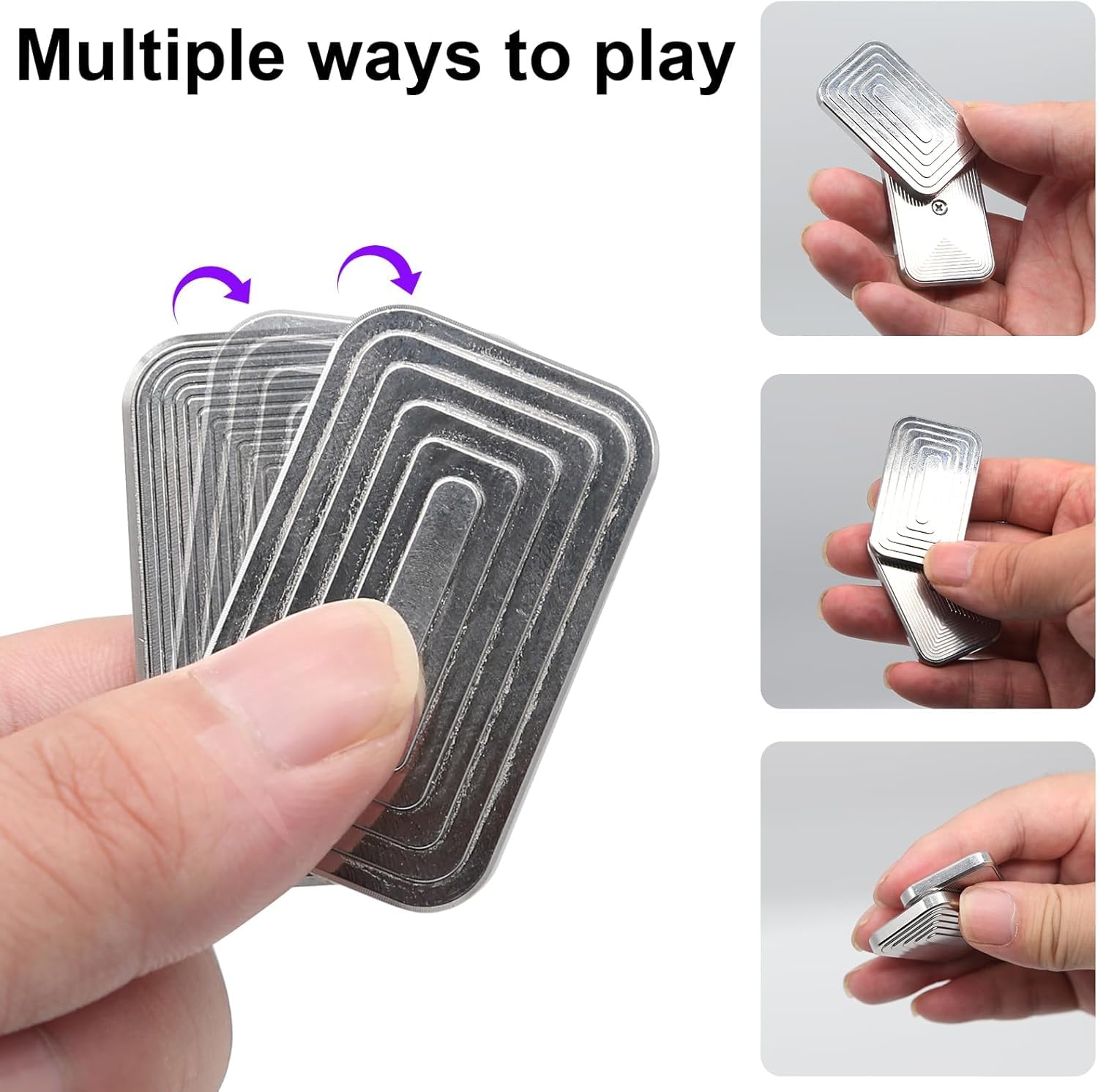 OBEST Fidget Slider Juguete, Push Card Slider Juguete para Niños y Adultos | Juguetes Sensorial para Aliviar el Estrés con ADHD Autismo, Juguete Portátil de Deslizamiento con Dedos para Oficina y Hogar