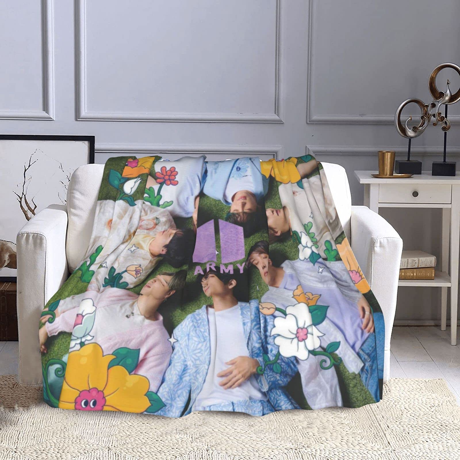 Jimin J-Hope V Blanket Super Soft Blanket Bed Blanket, Suitable for Adults and Children to Use 50 X40 inch Gifts for A.M.R.Y Fans…