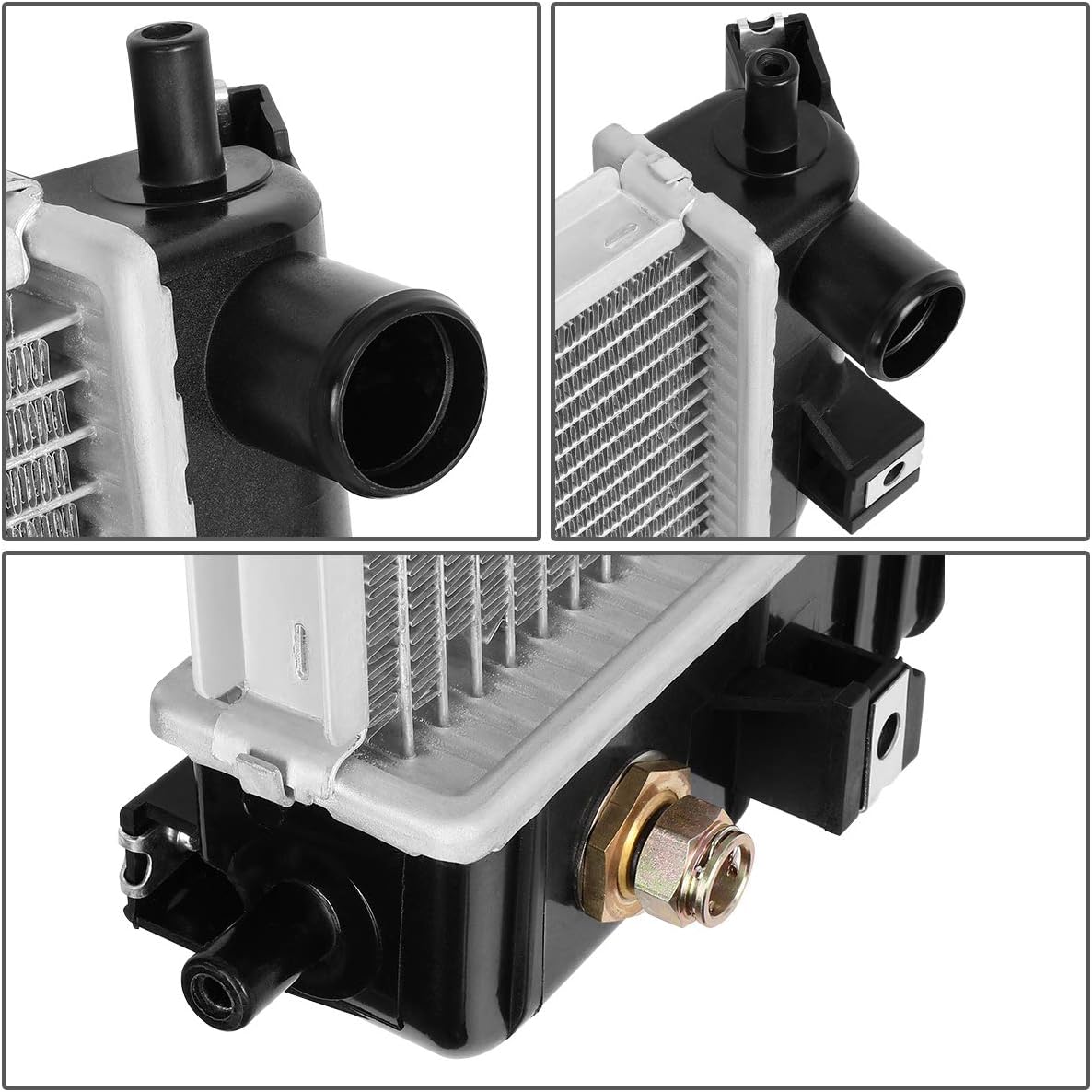 DNA Motoring CU13103 1-Row Aluminum Core Radiator Engine Cooling Compatible with 10-17 Chevy Equinox/GMC Terrain; 07-09 Suzuki XL7, 25952759 GM3010529, OEM-RA-13103