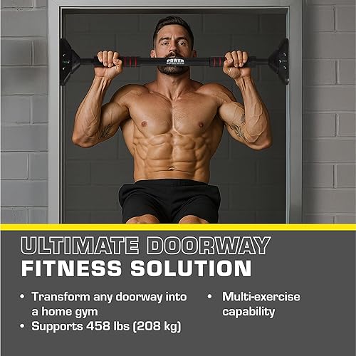 Miniatura 2 de Barra de dominadas para puerta  Barra de dominadas para marco de puerta  Barras de entrenamiento de fuerza  Barras de ejercicio portátiles