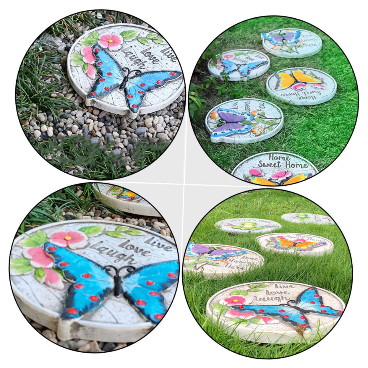 Kisangel Piedra Decorativa De Jardín Para Paisajismo Losa De Cemento Resistente y Duradera Para Patios y Jardines Decoración De Exteriores