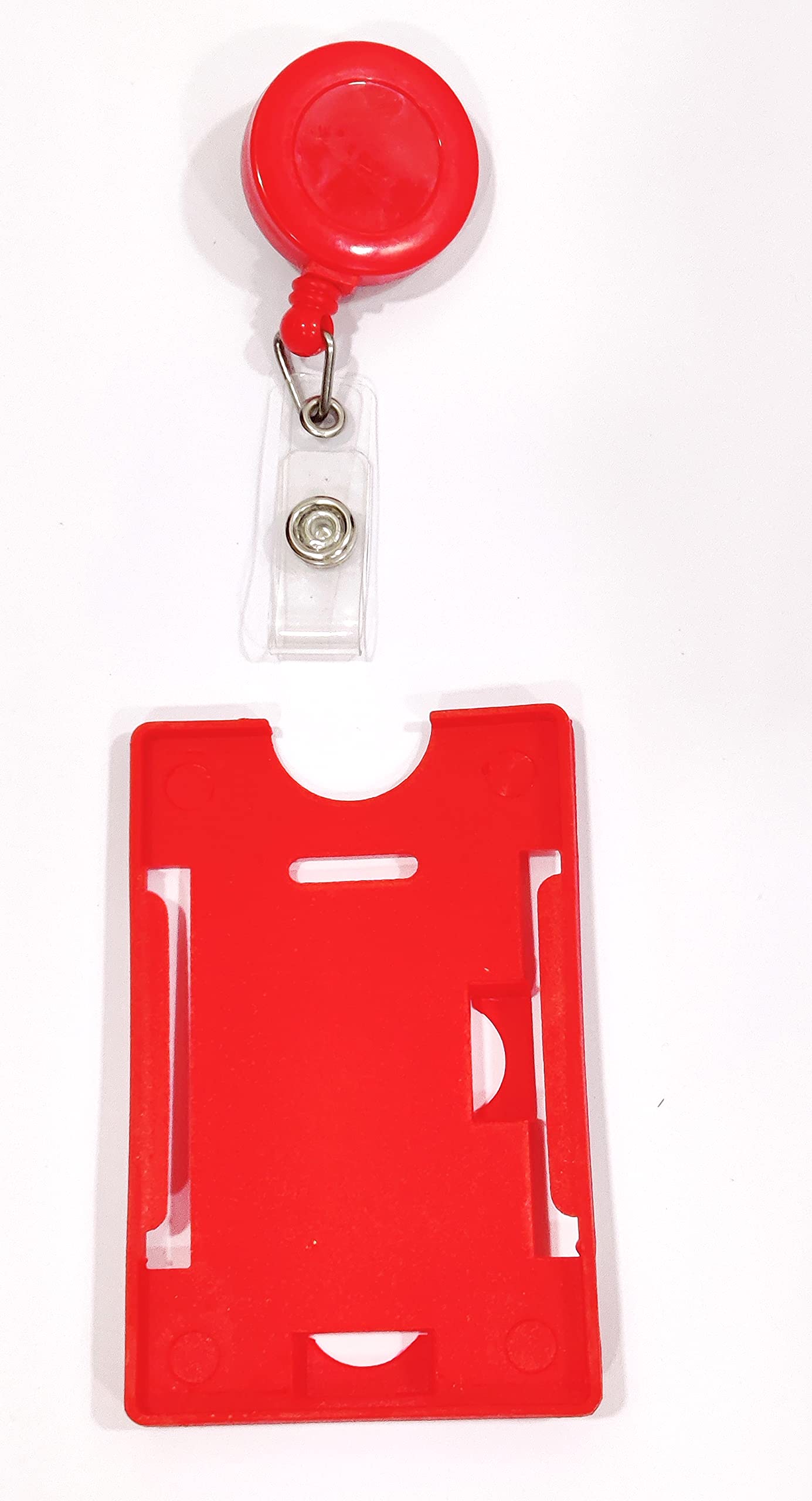NSSP Combo Pack of ID Card Holder with Retractable Reel YOYO (Red,Black) Pack of 2 (Red yoyo 2 Piece,Black yoyo 2 Piece,Black id Card Holder 2 Piece,Red id Card Holder 2 Piece) 3