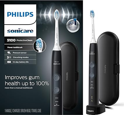 Philips Sonicare ProtectiveClean 5100 Rechargeable Electric Toothbrush, with Pressure Sensor,