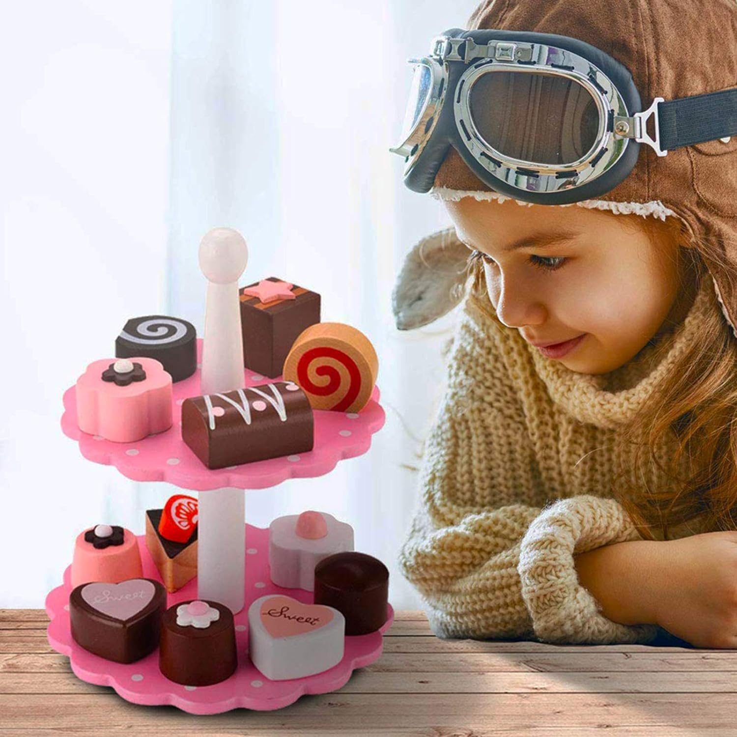 GILOBABY Spielzeug-Essen Set – 34-teiliges Dessert-Set Für Kinder Ab 3 Jahren, Rollenspiel & Lernspielzeug