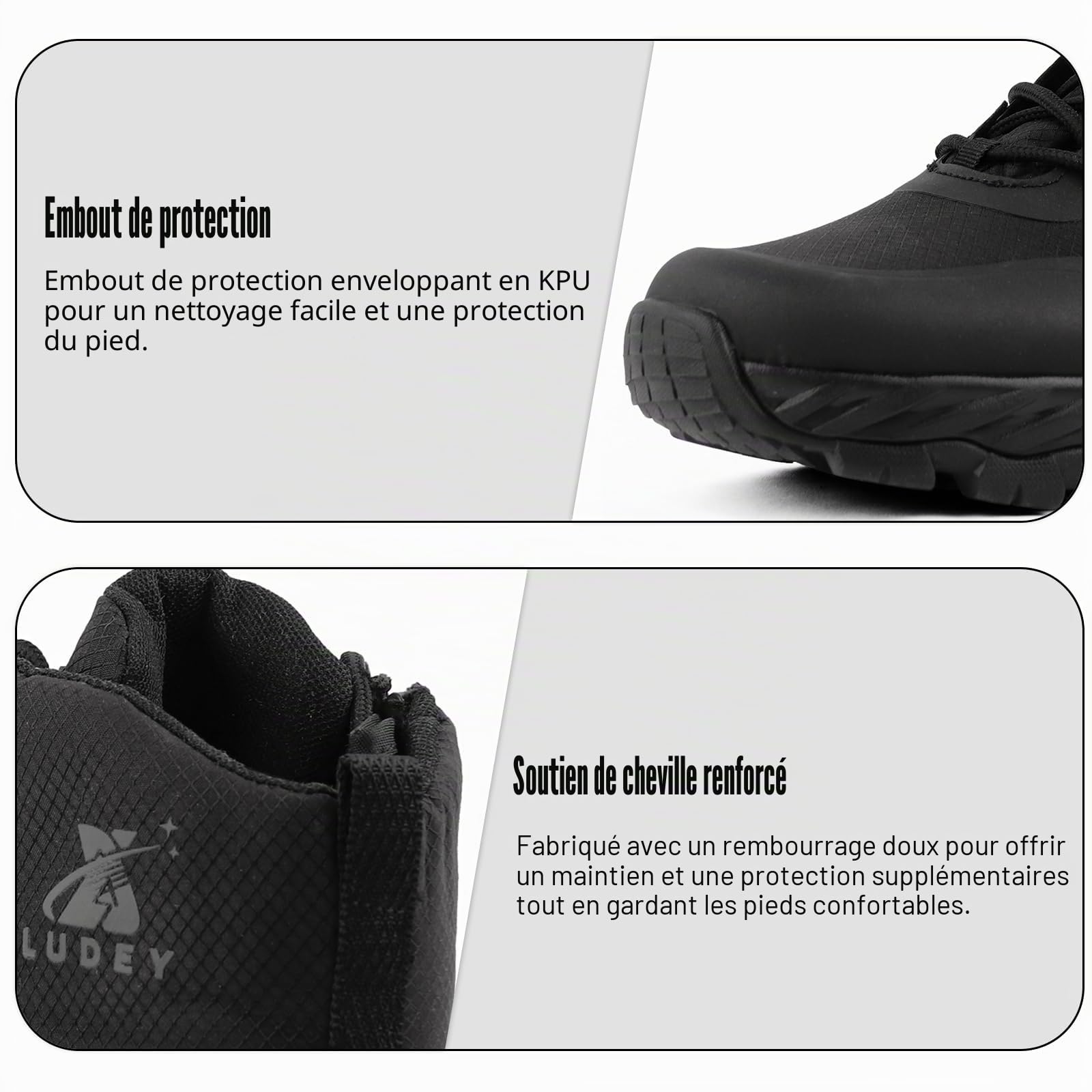 Léger Rangers Bottes Militaire Homme Fermeture Éclair Latérale YKK Durable Chaussure Bottes de Police Bottes de Combat Tactique Respirantes