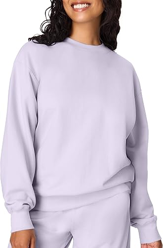 Hanes Originals-Sudadera de Forro Polar para Mujer, Corte Relajado, Urban Lilac,