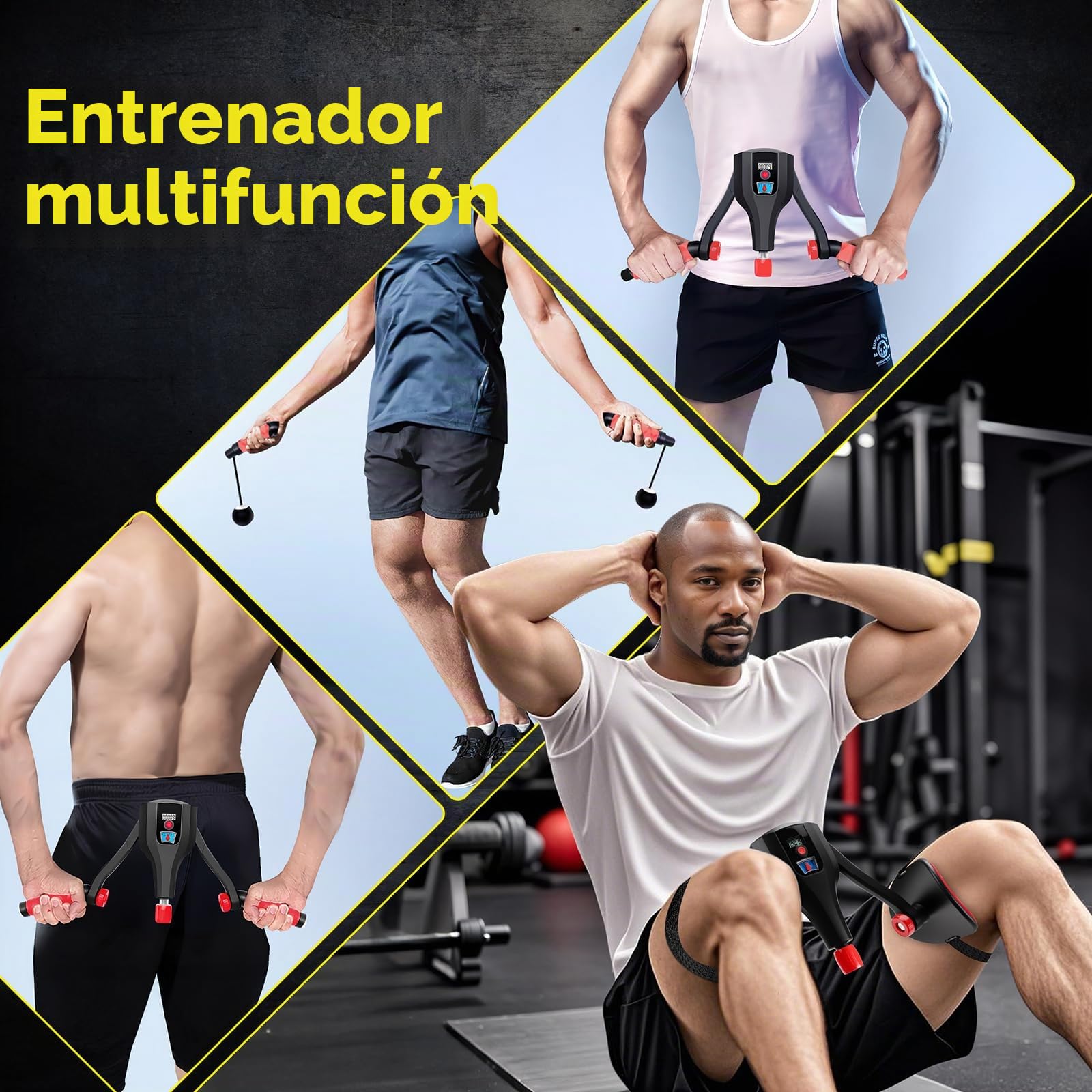 Entrenador de Muslos, 10-60 kg Entrenamiento de Suelo Pélvico conteo LCD, 360° Entrenador Multifuncional para Mujeres y Hombres,Resistencia Ajustable Entrenamiento de Cadera, Entrenamiento de Brazos