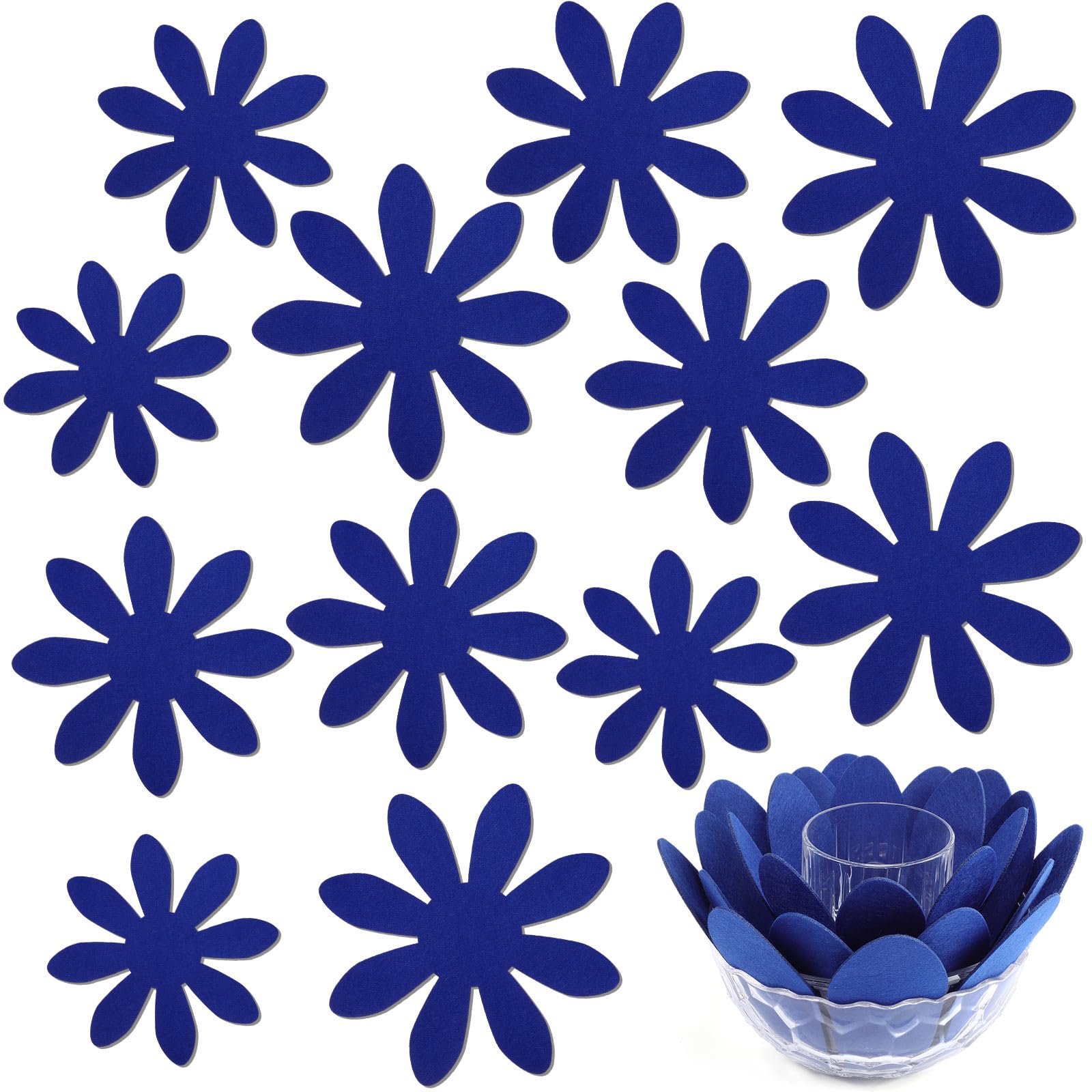 Queekay 12 Pcs Felt Pot and Pan Protectors 12/14/16 Inch Larger Thicker Pan Protector Pads, Colorful Pot Separators for Stacking Cookware Organizing