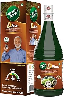 D Plus 1000ml|An Ayurvedic Human Clinical Trail tested formula| Helps to manage Blood Sugar Levels in Diabetes|Noni,Jambu,Amla,Madhunashini,Amruth Balli,Methi,Saptachakra & More,Liquid