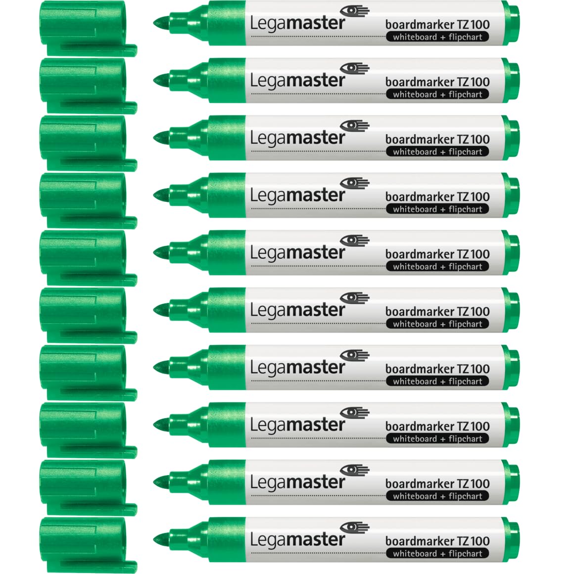 Legamaster 7 110504 TZ100 Board Marker Refillable 1.5 โ 3 mm, 10 Box, Green โ image 1