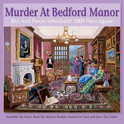 Bits & Pieces 1000 Piece Mystery Puzzle - Murder at Beford Manor by Artist Gene Dieckhoner
