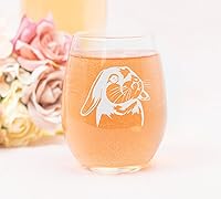 Vista 3 de C M Copa de vino sin tallo de conejo, 17 onzas, 1 pieza, regalo temático de conejo para hombres y mujeres (estilo B1)