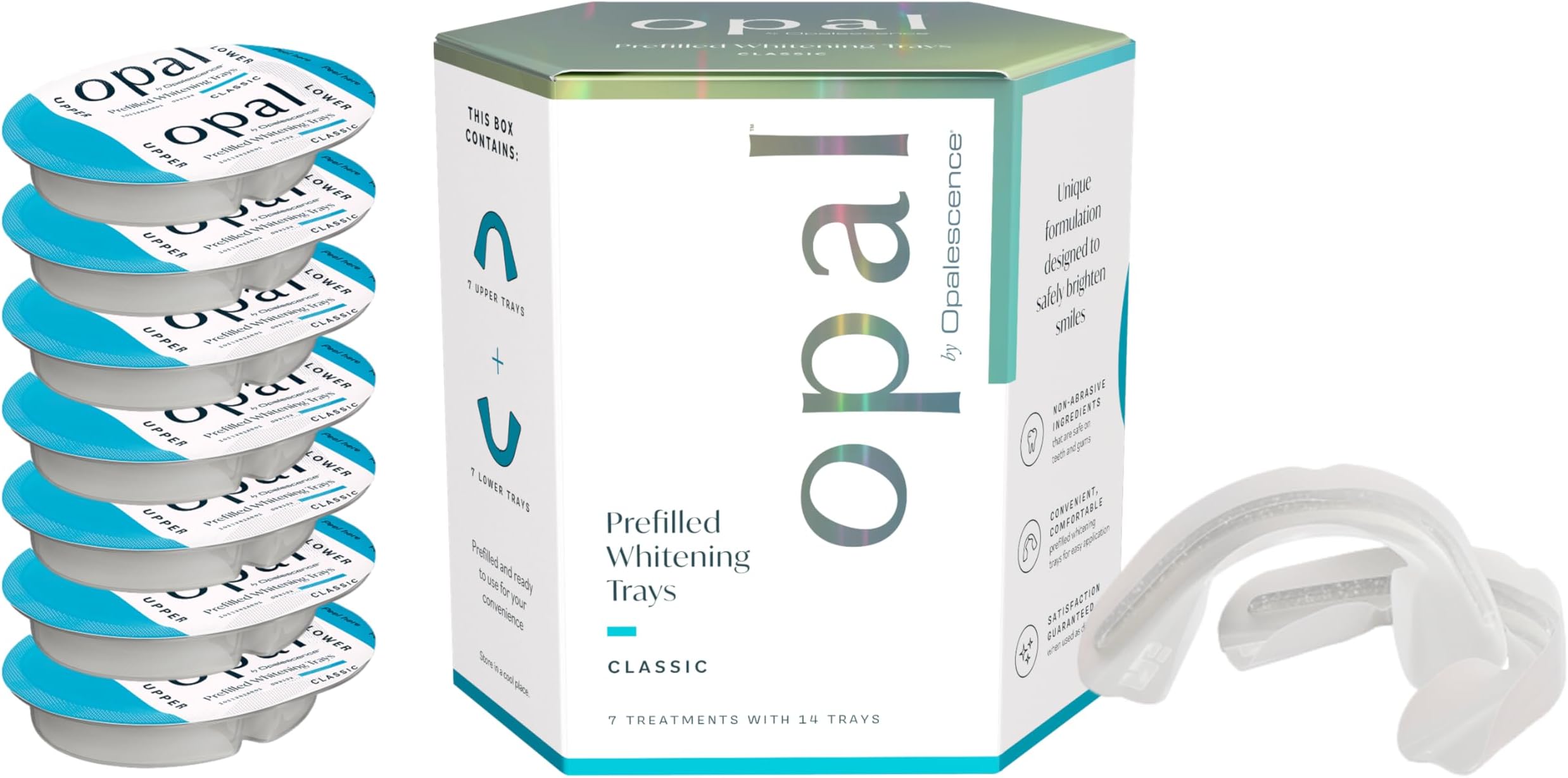 Opal by Opalescence Go - Prefilled Teeth Whitening Trays - Gentle - (7 Treatments) - Hydrogen Peroxide - Cool Mint - Made by Ultradent. Op-Tr-Gentle (1 Pack, Classic)