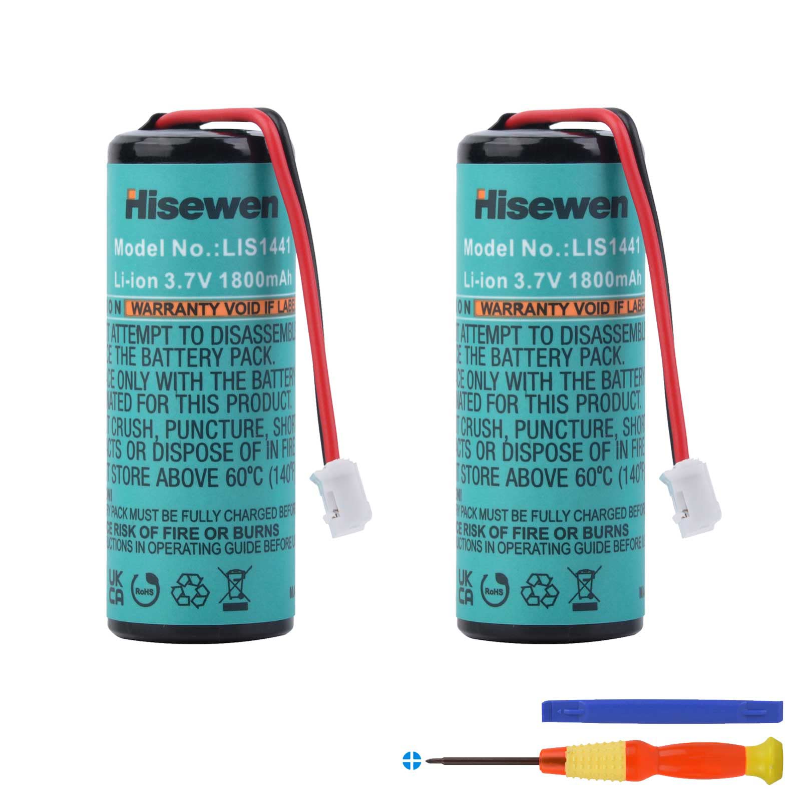 LIS1441 Batterie Compatible avec Sony PS3 PlayStation 3 Move Motion Controller CECH-ZCM1E, CECH-ZCM1U (2 Pack)