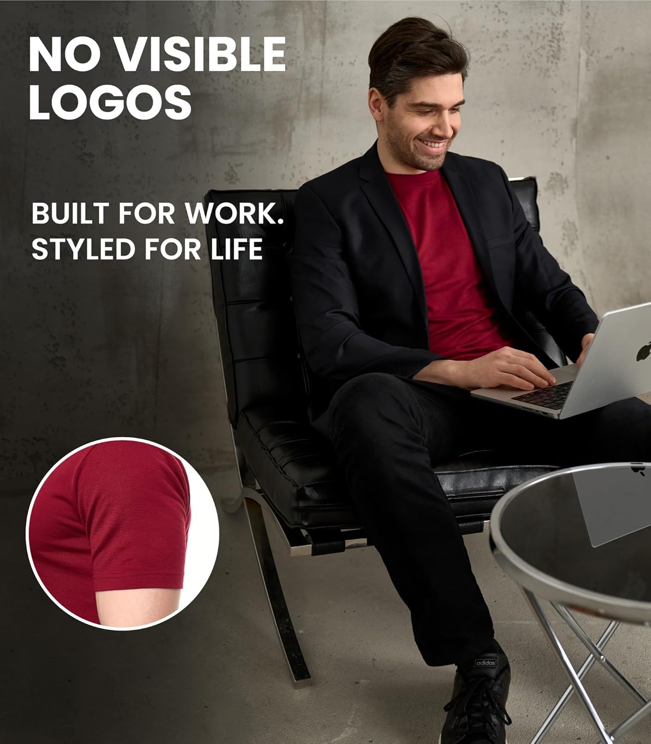 Merino Wool T-Shirt Mens - Short Sleeve Merino Wool Shirts for Men Sport Lightweight Thermal Base Layer Hiking Tshirt - Image 5