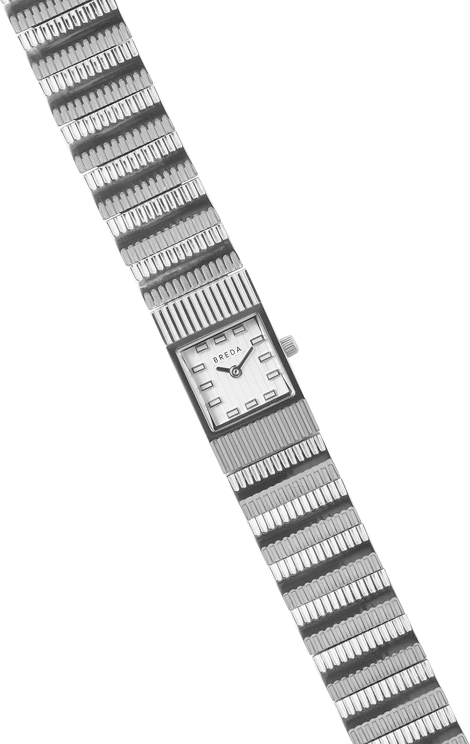 Breda 'Groove' Silver and Metal Bracelet Watch, 16MM - Image 3