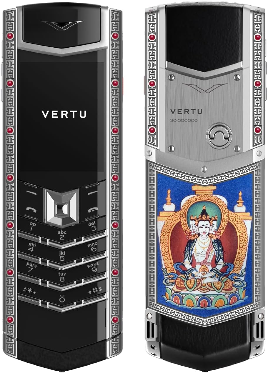 VERTU Signature V Thang-Ka Pure Silver Luxury Business Mobile Phone (Vairochana)