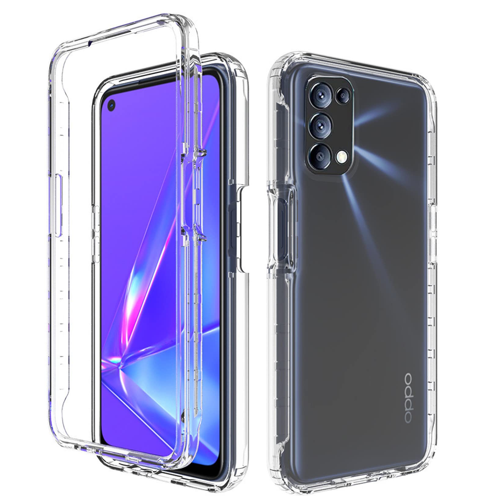 Custodia Oppo Find X3 Neo In Pelle Magnetica – Portafoglio E Supporto, Blu