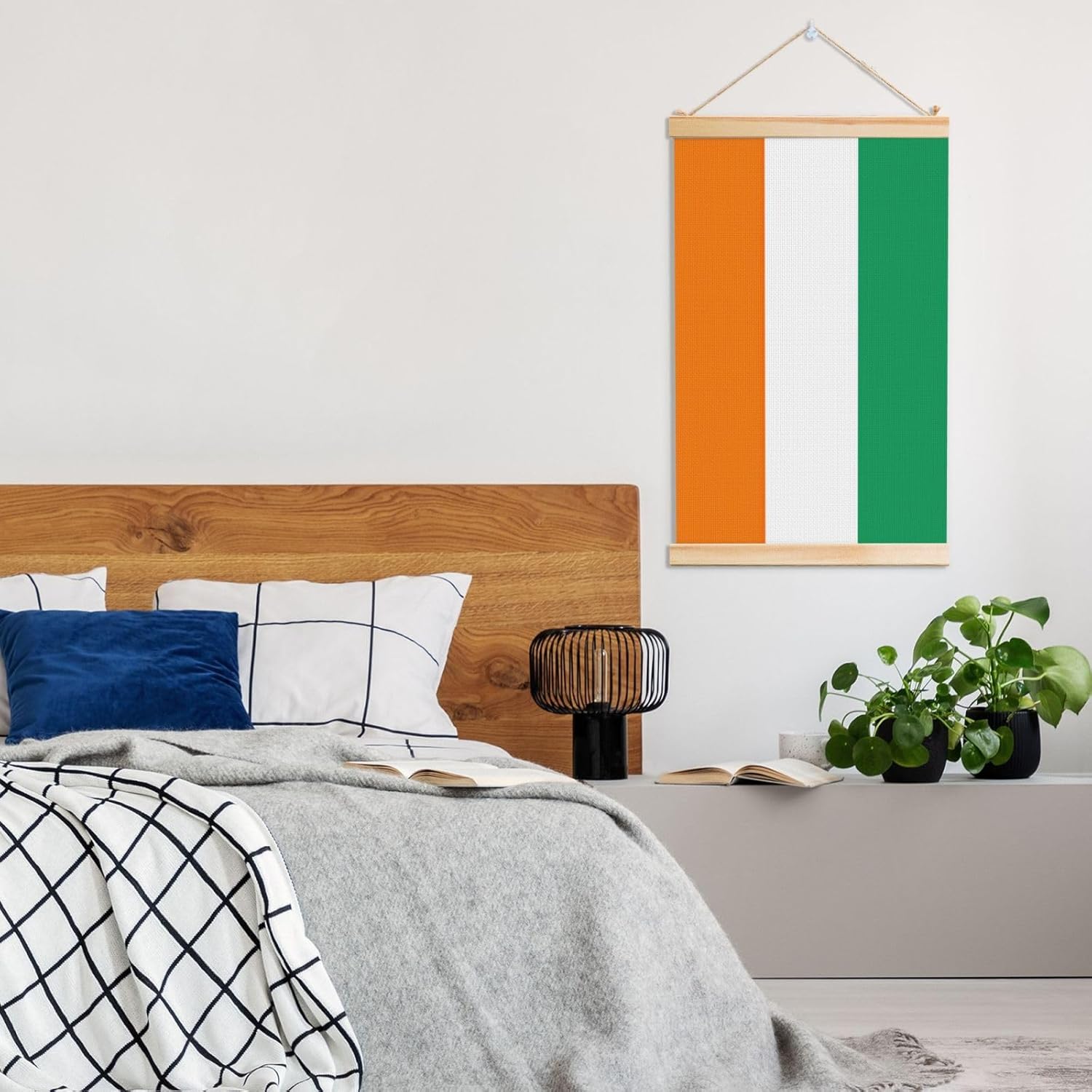 Flag Of Cote D'Ivoire Print Poster Hanger,Hanging Poster, Poster Frame,Wood Poster Hanger, For Wall Hanging