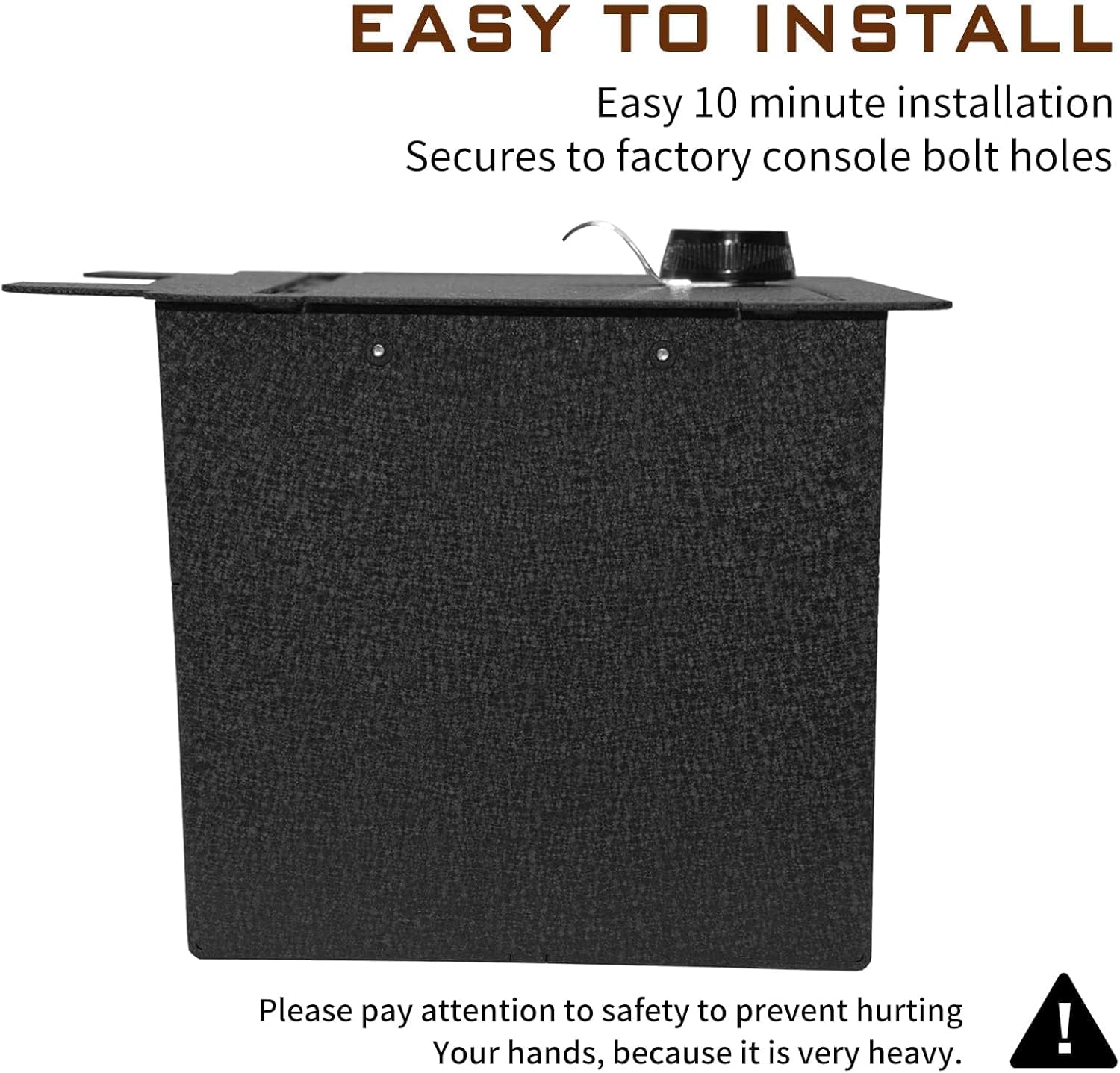 Center Console Gun Safe Vault - TUOJUE Vehicle Safe Vault Compatible with Honda HRV 2023-2026, Anti-Theft High Security Armrest Lock Box with Biometric Fingerprint Lock with Backup Key.