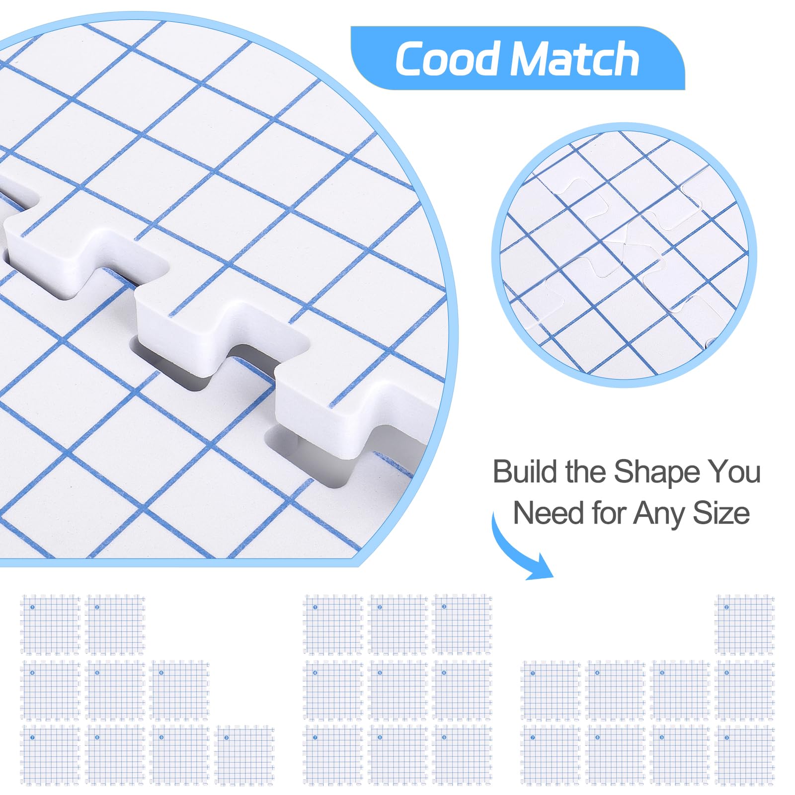 11.8" Crochet Blocking Board With 20 Pins/Pegs, Blocking Board For Crocheting