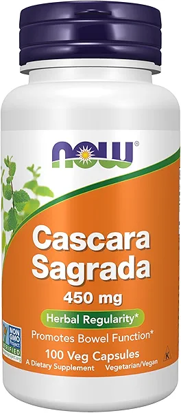 NOW Foods Supplements, Cascara Sagrada (Rhamnus purshiana) 450 mg, Herbal Regularity*, 100 Veg Capsules