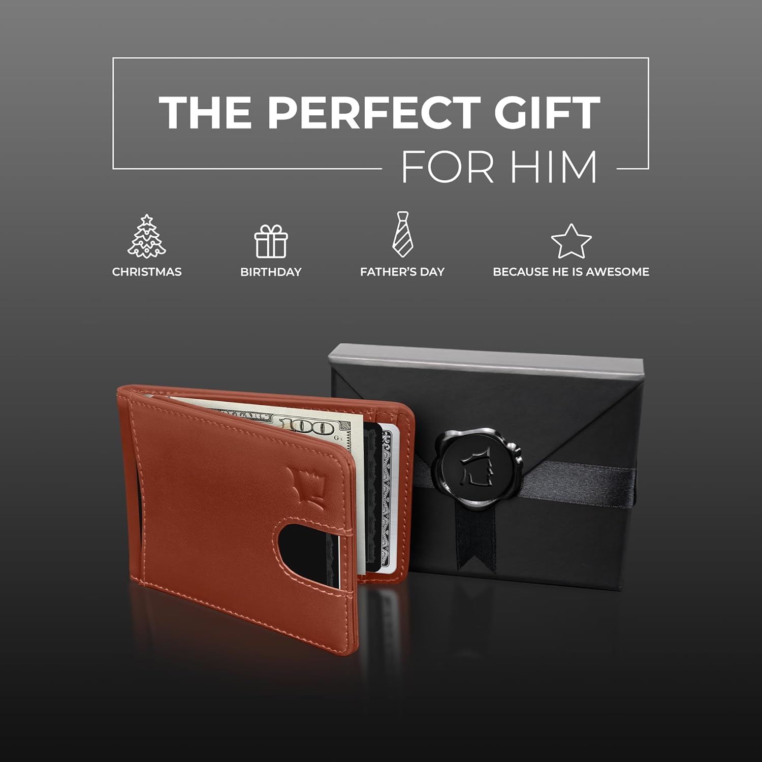 Kingly Cash Pocket Slim Wallet for Men - RFID Blocking Leather Card Holder - Minimalist Men’s Wallet for Front Pockets - Holds 1-15 Cards & Cash - Durable Italian Leather Wallets - Image 5