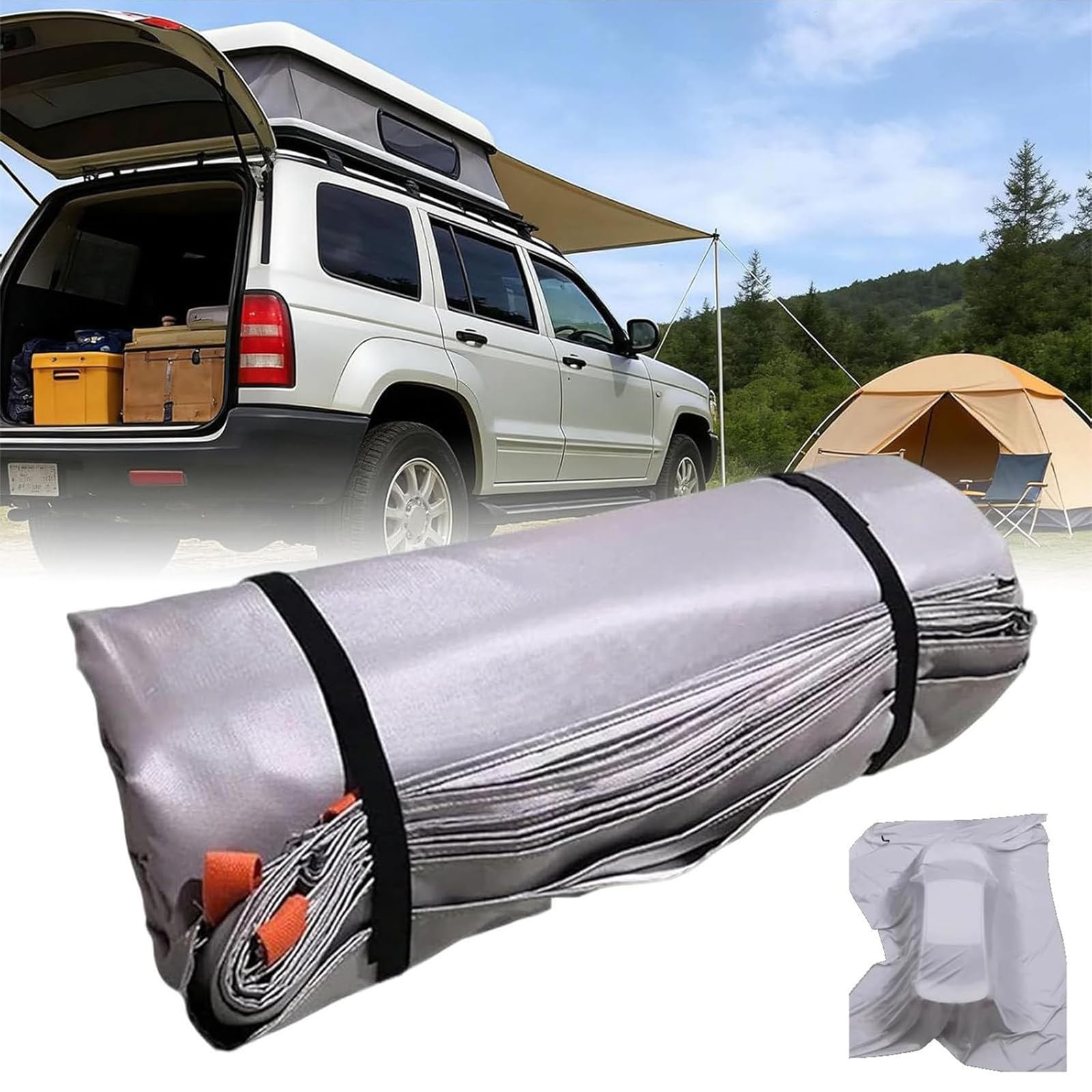 DDZJTPP Car Fire Blanket,1100°C Reusable Emergency Fire Extinguisher Blanket for Electric Vehicle Accidents,Fiberglass + Double Sided Silicone Coated,Essential Fire Safety Tool 8x10m/26.2×32.8ft
