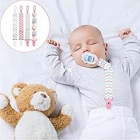 Vista 3 de 4 clips de correa para chupete de bebé, clip para chupete con 4 adaptadores de silicona, clips de cadenas de chupete para todos, chupetes, juguetes