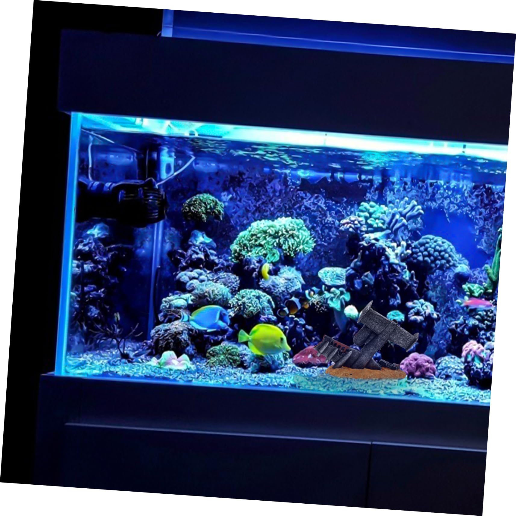Decoración de Acuario con Adorno Compacto para Peceras Decoración Cueva y Roca Accesorio Natural para Acuarios Pequeños y Medianos para Vibrante y Fácil