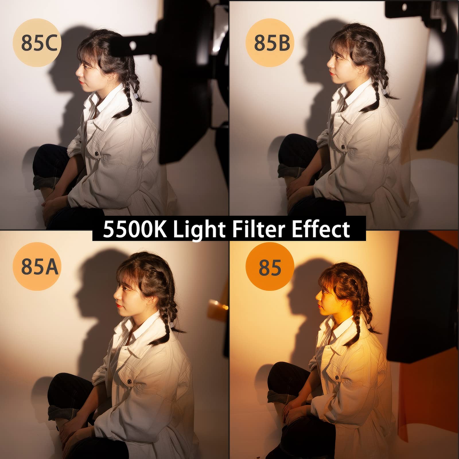 Orange Farbkorrektur Beleuchtung Gel Filter Blatt 16x20 Zoll, volle CTO, 1/2 CTO, 1/4 CTO, 1/8 CTO, Fotografie transparente Licht Gele für 800W Rotkopflight Strobe Spotlight Flash Studio Video
