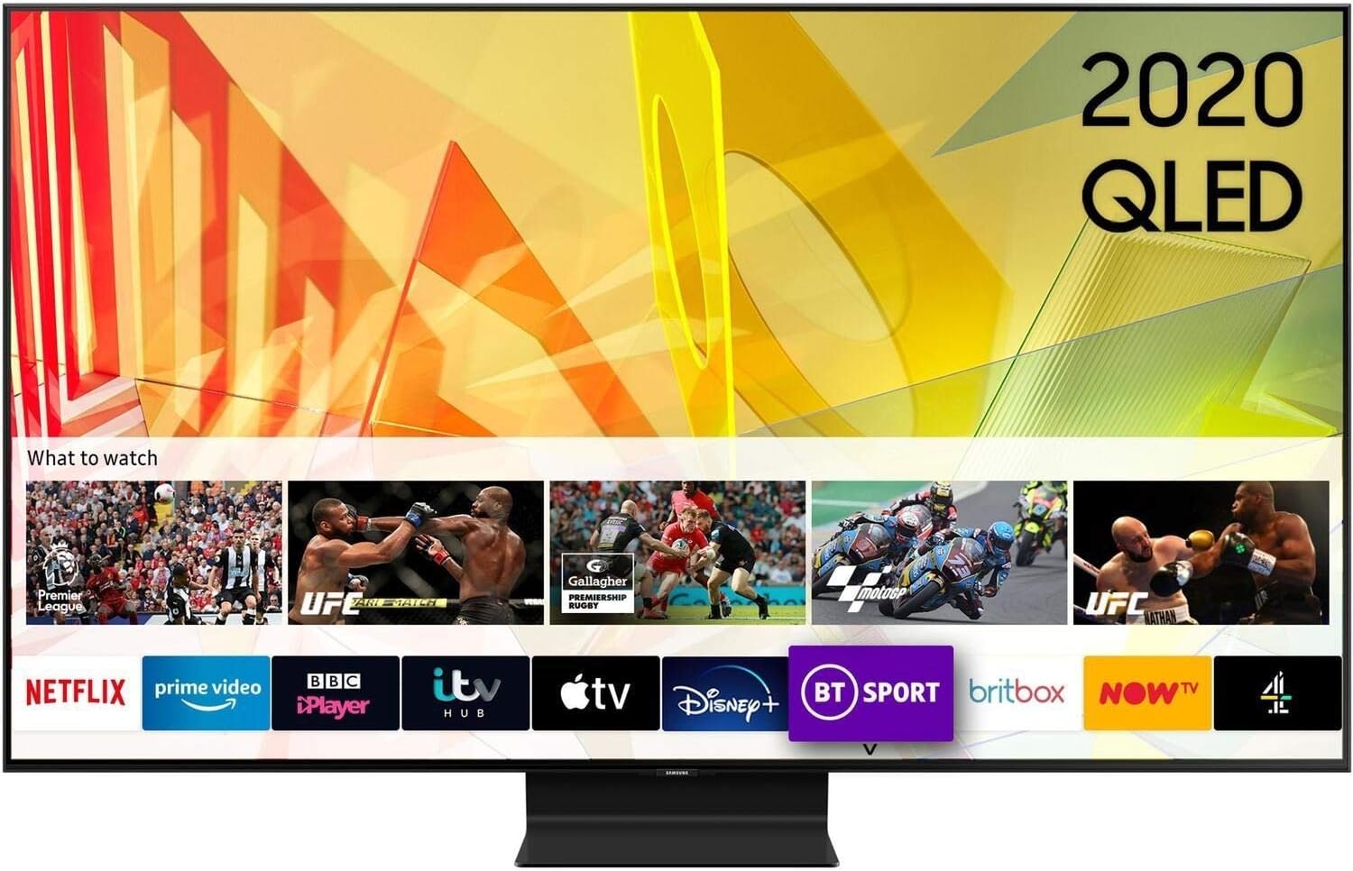 Samsung 2020 65" Q90T Flagship QLED 4K HDR 2000 Smart TV with Tizen OS Black