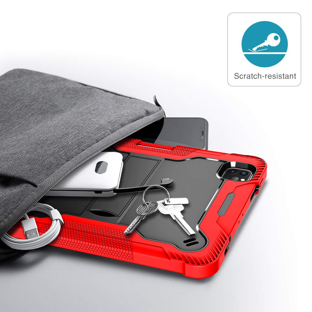 Custodia per tablet per Apple iPad Pro 11 2022/2021/2020 pollici 4a/3a/2a/1a generazione/iPad Air 5/4 Cover con supporto integrato per resistente grado militare antiurto ibrido rigido,