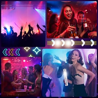 Bottle Service Light 6 Pack, Rechargeable LED Strobe Baton Lights
